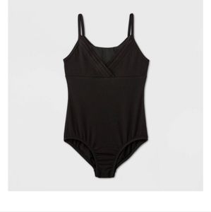 Girl's Pleated Leotard - More than Magic in Black